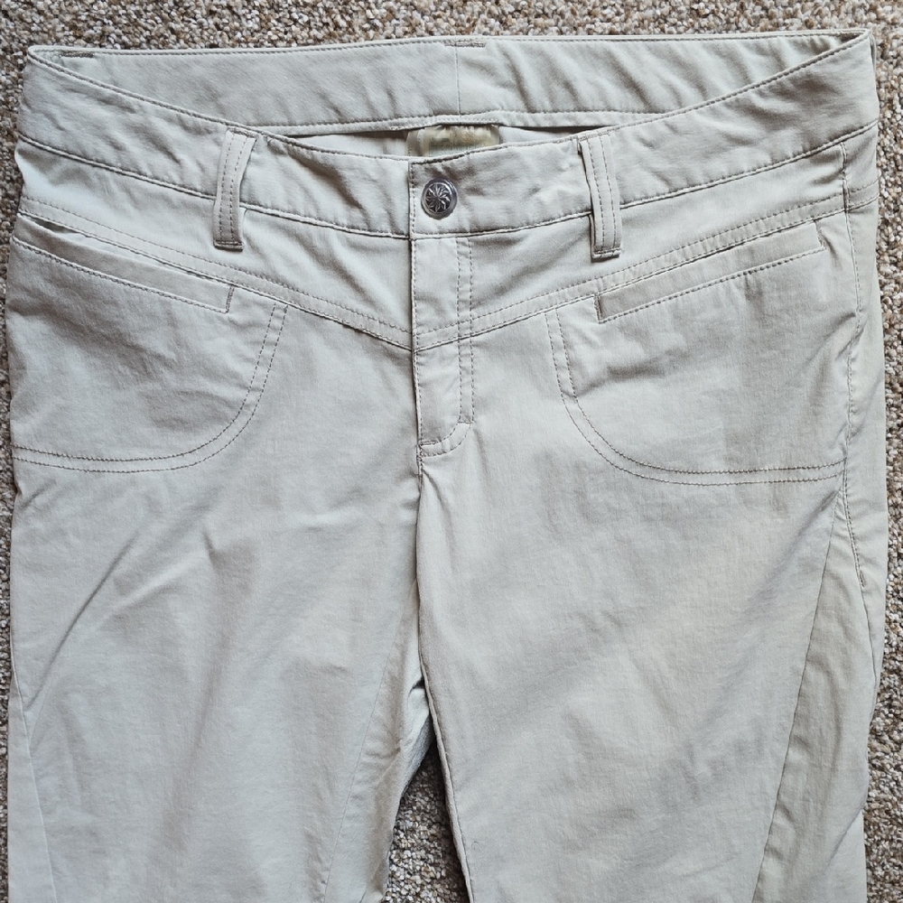 Athleta Cream Nylon Spandex Casual Pants Sz 10